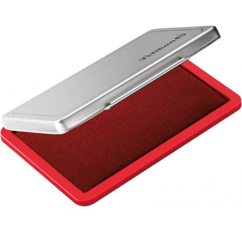 Pelikan Tampon Pelikan N.2 7x11cm - Ideal para Marcar Documentos - Tinta de Alta Calidad - Facil de Recargar - Color Rojo