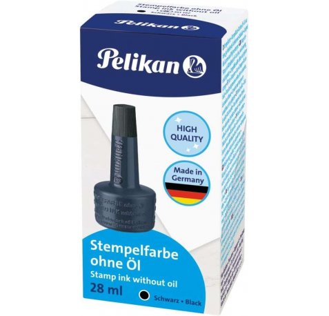 Pelikan Tinta de Sellar sin Aceite - 28ml - Ideal para Sellos - Color Negro