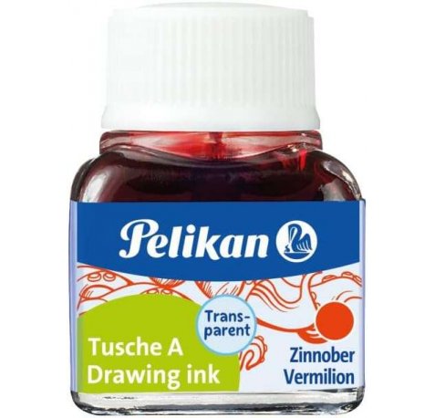 Pelikan Tinta China 523 10ml N.3 - Botella de 10ml - Ideal para Dibujo y Caligrafia - Color Bermellon