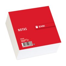 Enri Taco de Notas Encolado Liso Rojo - Facil de Arrancar y Pegar (12 uds)