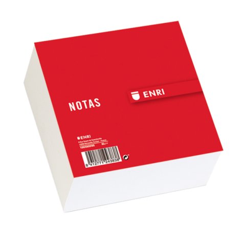 Enri Taco de Notas Encolado Liso Rojo - Facil de Arrancar y Pegar (12 uds)