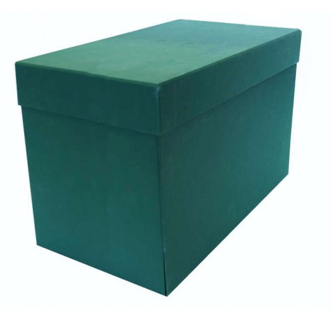 Elba Caja de Transferencia Resistente 38.5x25.3cm - con Tapa Abatible - Fabricada en Carton Reciclado - Ideal para Archivar Documentos - Color Verde