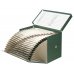 Elba Caja de Transferencia con Fuelle - Tamaño 25x38.5cm - Resistente y Duradera - Color Verde
