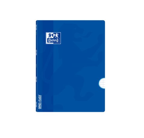 Oxford School Classic Openflex A5+ Libreta Grapada - Tapa de Plastico Resistente - 48 Hojas con Margen - Cuadricula 4x4 - Color Azul (10 uds)