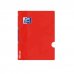 Oxford School Classic Openflex A5+ Libreta Grapada - Tapa de Plastico Resistente - 1 Linea con Margen - 48 Hojas de Papel de Alta Calidad - Color Rojo (10 uds)