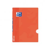 Oxford School Classic Openflex A5+ Libreta Grapada - Tapa de Plastico Resistente - 48 Hojas con 1 Linea y Margen - Color Naranja (10 uds)
