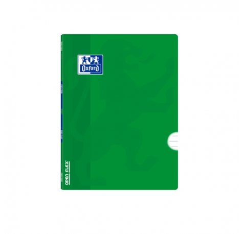 Oxford School Classic Openflex A5+ Libreta Grapada - Tapa de Plastico Resistente - 1 Linea con Margen - 48 Hojas - Color Verde (10 uds)
