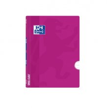 Oxford School Classic Openflex A5+ Libreta Grapada - Tapa de Plastico Resistente - 1 Linea con Margen - 48 Hojas de Papel Lila - Ideal para la Escuela (10 uds)