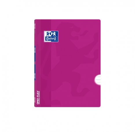 Oxford School Classic Openflex A5+ Libreta Grapada - Tapa de Plastico Resistente - 1 Linea con Margen - 48 Hojas de Papel Lila - Ideal para la Escuela (10 uds)