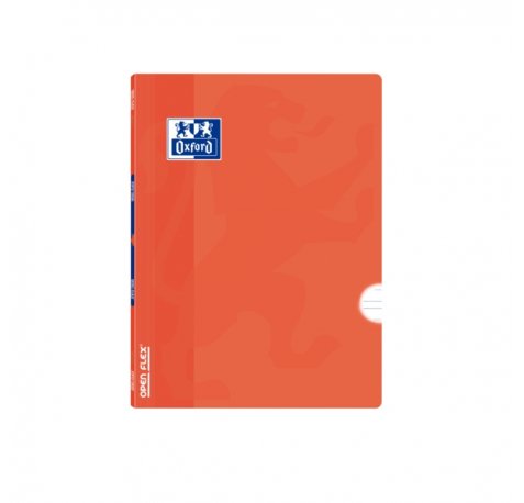 Oxford School Classic Openflex A5+ Libreta Grapada - Tapa de Plastico Resistente - Pauta 3.5 con Margen - 48 Hojas - Color Naranja (10 uds)