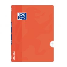Oxford School Classic Openflex A4 - Tapa de Plastico Resistente - Libreta Grapada 4x4 con Margen - 48 Hojas de Papel de Alta Calidad - Color Naranja (10 uds)