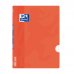 Oxford School Classic Openflex A4 - Tapa de Plastico Resistente - Libreta Grapada 4x4 con Margen - 48 Hojas de Papel de Alta Calidad - Color Naranja (10 uds)
