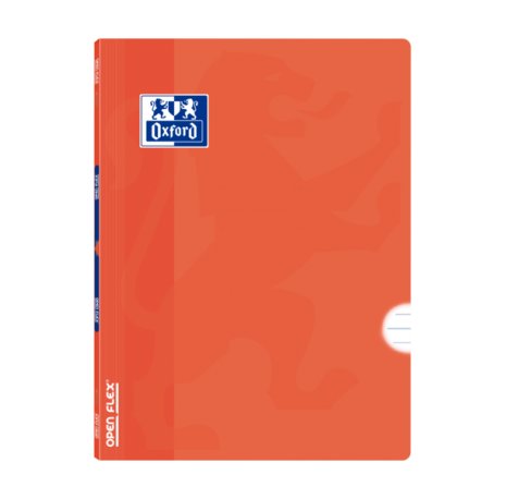 Oxford School Classic Openflex A4 Libreta Grapada - Tapa de Plastico Resistente - 1 Linea con Margen - 48 Hojas - Color Naranja (10 uds)