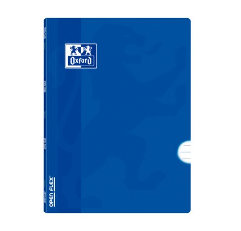 Oxford School Classic Openflex A4 - Tapa de Plastico Resistente - Libreta Grapada - 1 Linea con Margen - 48 Hojas - Color Azul (10 uds)