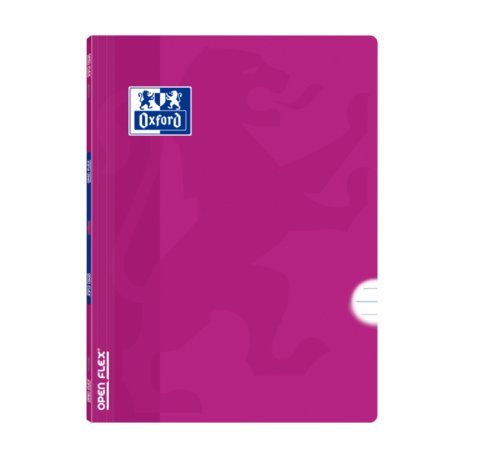 Oxford School Classic Openflex A4 Libreta Grapada - Tapa de Plastico Resistente - 1 Linea con Margen - 48 Hojas de Papel Lila - Ideal para Estudiantes (10 uds)