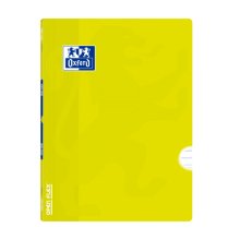 Oxford School Classic Openflex A4 - Tapa de Plastico Resistente - Libreta Grapada con Pauta 3.5 y Margen - 48 Hojas de Papel de Alta Calidad en Color Lima (10 uds)