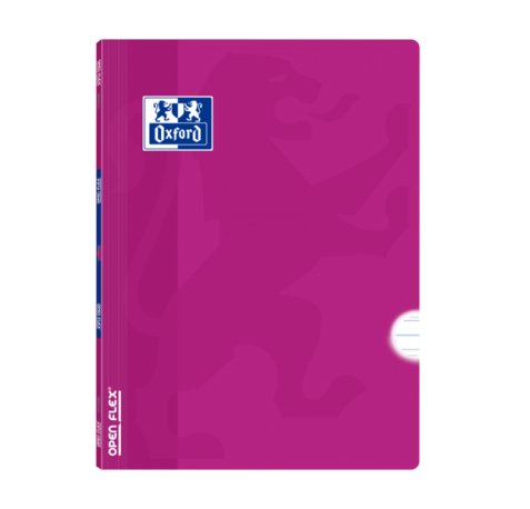 Oxford School Classic Openflex A4 - Tapa de Plastico Resistente - Libreta Grapada con Pauta 3.5 y Margen - 48 Hojas - Color Lila (10 uds)