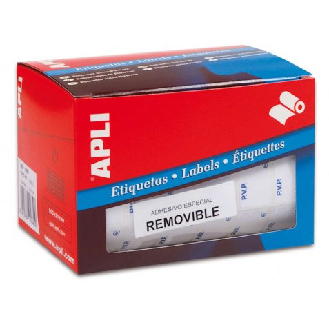 Apli Rollo Etiquetas PVP Blancas Removibles 16.0 x 22.0mm