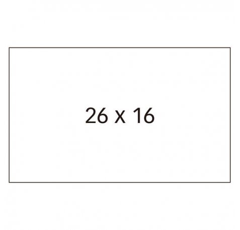 Apli Etiquetas Blancas para Maquinas Etiquetadoras de Precios de 2 Lineas - Tamaño 26 x 16mm - Pack con 6 Rollos de 1000 Etiquetas - Adhesivo Permanente - Compatible con Modelos 101419 y 102365