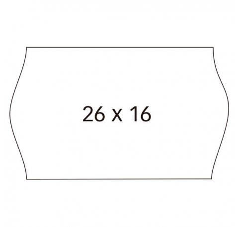 Apli Etiquetas Blancas para Maquinas Etiquetadoras de Precios de 2 Lineas - Tamaño 26 x 16mm - Adhesivo Permanente con Cantos Sinusoidales - Alta Calidad y Compatibles con Modelos 101419 y 102365