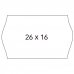 Apli Etiquetas Blancas para Maquinas Etiquetadoras de Precios de 2 Lineas - Tamaño 26 x 16mm - Adhesivo Permanente con Cantos Sinusoidales - Alta Calidad y Compatibles con Modelos 101419 y 102365