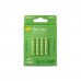 GP ReCyko Pack de 4 Pilas Recargables 950mAh AAA 1.2V - Precargadas - Ciclo de Vida: Hasta 1.000 Veces