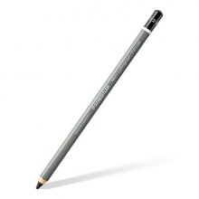 Staedtler Mars Lumograph Charcoal 100C Lapiz de Grafito - Mina M - Alta Proporción de Carbon y Carboncillo - Madera de Bosques Sostenibles (12 uds)