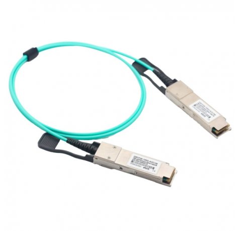 Ruijie 100G-AOC-5M Cable de Fibra Optica AOC - QSFP28 - 5 Metros - 100 Gbps por Canal - Color Turquesa