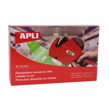 Apli Maquina Etiquetadora de Precios 1 Linea 8 Caracteres - Facil Uso - Cambio Rapido de Digitos - Instalacion Sencilla de Rollo y Cartucho - Correa de Muñeca