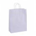 Apli Pack de 50 Bolsas Kraft - Alta Resistencia - Asas Rizadas - Reutilizables y Reciclables - Color Blanco