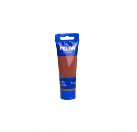 Milan Tubo de Pintura Acrilica 75ml - Pigmentos de Alta Calidad - Mezclable - Color Marron (6 uds)
