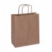Apli Pack de 50 Bolsas Kraft - Alta Resistencia - Asas Rizadas - Reutilizables y Reciclables - Color Marron