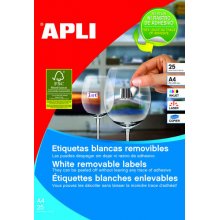 Apli Etiquetas Blancas Removibles 17.8 x 10.0mm 25 Hojas