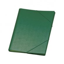 Dohe Carpeta Clasificadora 12 Departamentos - Formato Folio - Carton Plastificado - Cierre con Gomas - Color Verde
