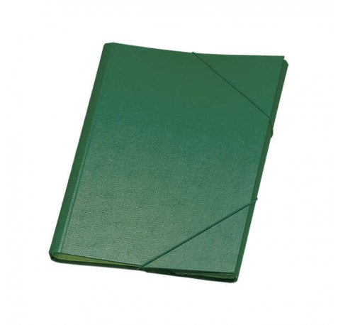 Dohe Carpeta Clasificadora 12 Departamentos - Formato Folio - Carton Plastificado - Cierre con Gomas - Color Verde