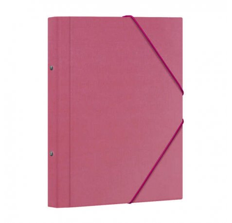 Dohe Carpeta Clasificadora 12 Departamentos - Formato Folio - Carton Plastificado - Cierre con Gomas - Color Rosa