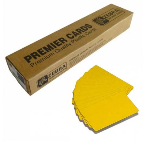 Zebra pack de tarjetas de pvc originales imprimibles amarillas -