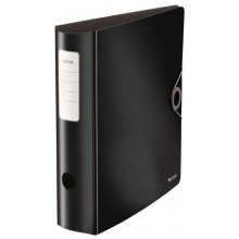 Leitz Archivador Palanca 180° Active Solid - Mecanismo 180°, 75mm - Cierre Elastico - Fundas Interiores - Lomo Redondeado - Capacidad 500 Hojas A4 - Negro PP Polyfoam Ligero