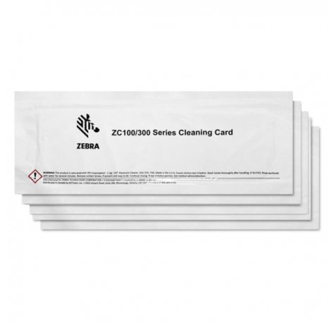 Zebra pack de 5 tarjetas de limpieza para