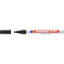 Edding 751 Rotulador Permanente - Punta Redonda - Trazo entre 1 y 2 mm. - Tinta Opaca - Secado Rapido - Color Negro (10 uds)