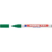 Edding 751 Rotulador Permanente - Punta Redonda - Trazo entre 1 y 2 mm. - Tinta Opaca - Secado Rapido - Color Verde (10 uds)