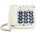 Motorola CT200 Telefono Fijo - Teclas Grandes - Buzon de Voz con Indicador LED - Color Blanco