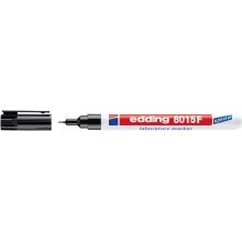 Edding 8015F Rotulador Permanente Especial Laboratorio - Punta Redonda 0.75mm - Tinta Apta para Superficies Lisas y Transparentes - Tinta casi Inodora y Resistente al Agua, Calor y Roce - Color Negro (10 uds)