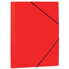 Mariola Carpeta de Polipropileno con Solapas 450 Micras - Formato Folio - Medidas 34x25cm - Cierre con Goma Elastica - Color Rojo (12 uds)