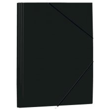 Mariola Carpeta de Polipropileno con Solapas 450 Micras - Formato Folio - Medidas 34x25cm - Cierre con Goma Elastica - Color Negro (12 uds)
