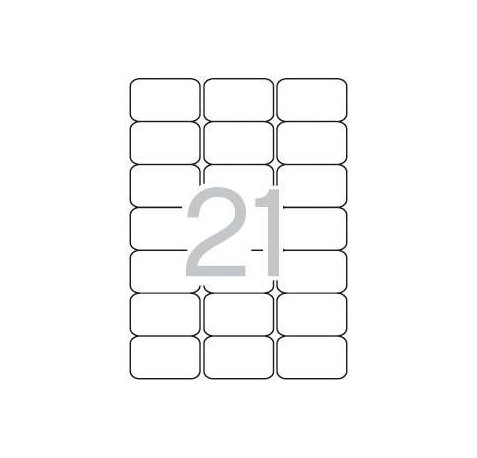 Apli Etiquetas Translucidas Resistentes Intemperie 63.5 x 38.1mm 20 Hojas