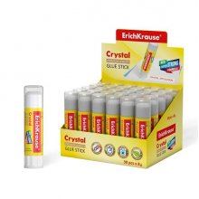 Erichkrause Crystal - Pegamento en Barra Super Fuerte y Transparente - Base PVP - Consumo Economico - Adhesion Rapida y Fiable - Color Transparente (30 uds)