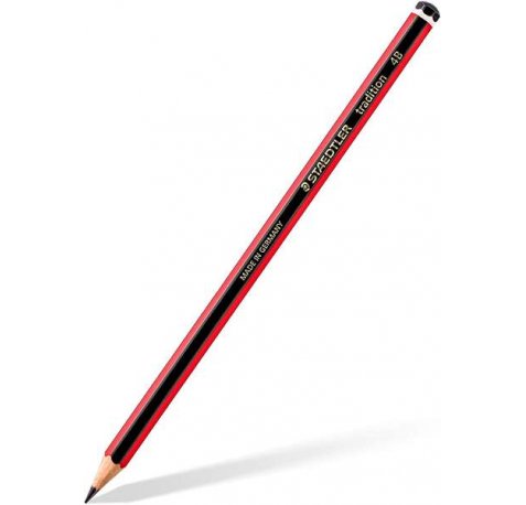 Staedtler Tradition 110 Lapiz de Grafito Hexagonal - Mina 4B - Resistencia a la Rotura - Madera Bosques Sostenible (12 uds)