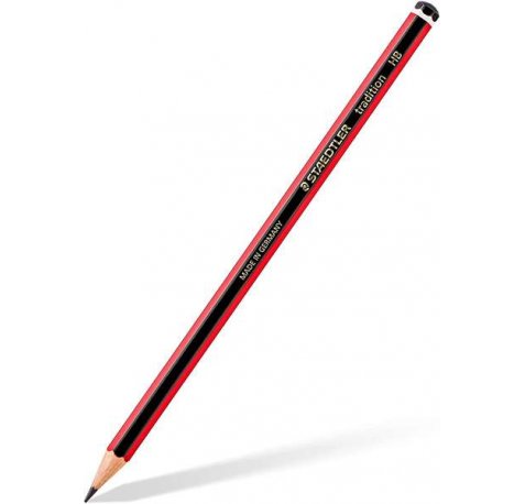 Staedtler Tradition 110 Lapiz de Grafito Hexagonal - Mina HB - Resistencia a la Rotura - Madera Bosques Sostenible (12 uds)