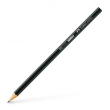 Faber-Castell Castell 1111 Lapiz de Grafito HB - Mina Resistente a la Rotura - Cuerpo con Acabado en Negro (12 uds)